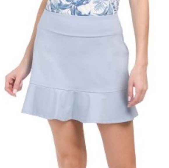 Tommy Bahama Powder Blue Golf Mini Skort - Picture 1 of 6